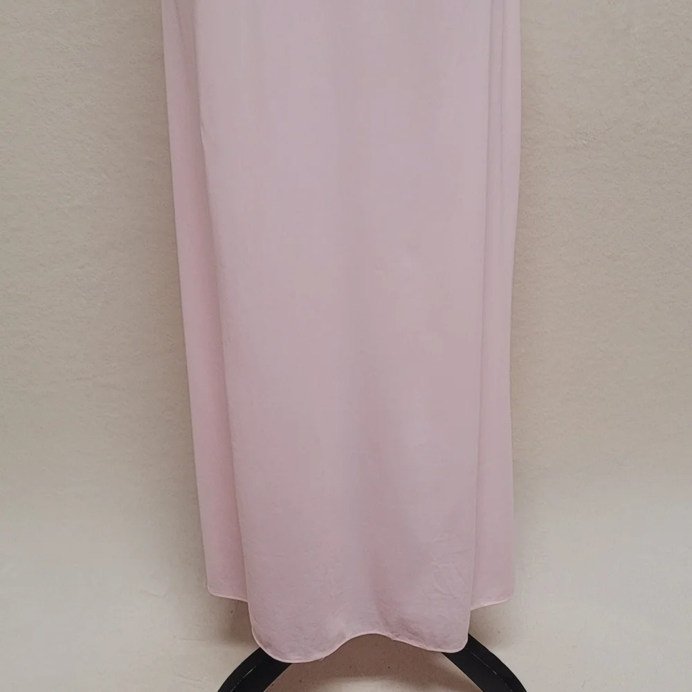 Vintage 60s Gilead Light Pink Floral Embroidered Sleeveless Nightgown Slip Dress - Picture 10 of 14